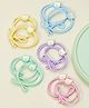 Yellow Bee Bear   Set Of 10 Bear Embellished Rubber Bands - Multi Colour