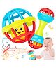 YAMAMA Baby Rattle Teething Toys for New Born Babies and Kids Set of 2 - Multicolour