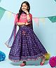 BIBA Three Fourth Sleeves Floral Embroidered & Laced Embellished  Co Ordinating Yarn Dyed Lehenga Set - Pink