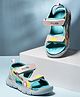 LIBERTY Monsters & Cartoon Theme Printed Velcro Closure Sandal - Sea Green