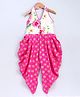 Twisha Sleeveless  Floral & Foil Printed Dhoti Style  Jumpsuit - Pink