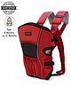 Babyhug  Embrace 2-in-1 Ergonomic Baby Carrier with Detachable Bib: Lightweight, Compact, Breathable, For newborns and toddlers, Offering front and inward carrying positions with padded straps for ultimate comfort and safety-Red