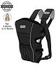 Babyhug  Embrace 2-in-1 Ergonomic Baby Carrier with Detachable Bib: Lightweight, Compact, Breathable, For newborns and toddlers, Offering front and inward carrying positions with padded straps for ultimate comfort and safety-Black