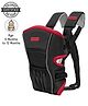 Babyhug  Embrace 2-in-1 Ergonomic Baby Carrier with Detachable Bib: Lightweight, Compact, Breathable, For newborns and toddlers, Offering front and inward carrying positions with padded straps for ultimate comfort and safety-Black