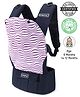 Babyhug On The Go 2 In 1 Baby Carrier With Removable Cotton Head Cover  Navy Blue Pink (Hood Print May Vary)