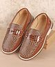 Pine Kids Slip On Style Formal Shoes - Brown