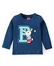 Babyhug Cotton Knit Full Sleeves T-Shirt with Bunny Graphics Print - Blue