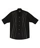 CAVIO Boys Full Sleeves Sequin Swirl Embellished Party Wear Shirt - Black