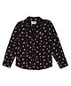 Young Birds Full Sleeves Christmas Theme Printed Shirt - Black