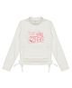 Young Birds Full Sleeves Hey Girl Cheer Text Printed Tee - White