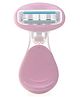Four Blade Facial Razor with Cover - Pink