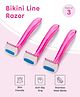 Disposable Bikini Line Hair Removal Razor Pack of 3 - Rose Red