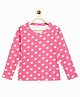 Campana Girls 100% Cotton Full Sleeves  Daisy Flower Printed Tee - Pink