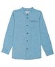 Young Birds Full Sleeves Solid Shirt -Blue