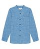 Young Birds Full Sleeves Solid Shirt - Olympic Blue