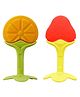 Domenico Baby Silicone Teether Orange & Strawberry- Multicolor