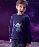 Somersault Full Sleeves Spaceship Printed Unisex Tee - Blue