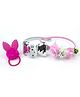 Tia Hair Accessories Set Of 3 Corsage & Bunny Applique Detailed Hair Accessories - Pink & Silver