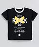 TOONYPORT Half Sleeves Take Risk Printed Tee - Black