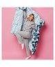 Divine Casa Blue and White 120 GSM Reversible Microfiber Single Bed Comforter