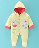 Child World Foam Full Sleeves Bunny Patch Hooded Footed Sleep Suit - Lemon Yellow