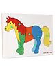 Little Genius Inset Tray Large Horse Knob And Peg Puzzle Multicolour - 9 Pieces