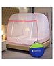 Classic Mosquito Net for Double Bed Supreme King Size Bed,Strong 30GSM Polyester Net - Pink