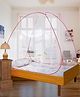 Evafly Mosquito Net for Single Bed Foldable Machardani Polyester Strong 30GSM Mesh - Red