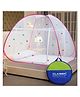 Classic Mosquito Net for Double Bed King Size Foldable Machardani with 30 Pair of Stars - Blue