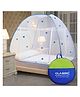 Classic Mosquito Net for Double Bed Heart Design King Size Foldable Machardani  - Blue