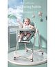 Babyhug Multifunctional Portable High Chair with 5 Level Height Adjustment - Green| Compact Fold| Removable Wheels with Lock| Removable Double Food Tray| Cushion Seat