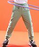 Pine Active Cotton Lycra Full Length Stretchable Anti Bacterial Solid Color Joggers - Green