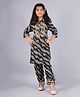 misbis Three Fourth Sleeves  Bandhej Designed & Coins Dagler Detailed Kurta With Coordinating Bandhej Designed Harem Pant - Black