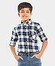 Lilpicks Couture Full Sleeves  Plaid Checked  Shirt -  Blue