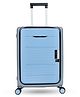 The Clownfish Collapsible Series Luggage Polypropylene Hard Case Suitcase Eight Wheel Foldable Trolley Bag with TSA Lock- Blue & Grey