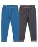 Juscubs Pack Of 2  Denim Type Solid Jeggings - Blue & Black