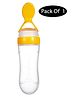Mihar Essentials Squeezy Silicone Food Feeder Bottle Pack Of 1 - YELLOW