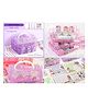 SKB 100 Pieces Cute Washi Tape Sticker Set with 3 Layer Box 20 Pieces Kawaii Stickers Tweezer Pen and Spatula - Purple