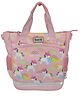 SKB Unicorn Print Cute Colorful Multi Purpose Handbag - Peach