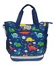 SKB Monster Print Cute Colorful Multi Purpose Handbag - Blue
