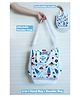 SKB Monster Print Cute Colorful Multi Purpose Handbag - White