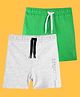 Anthrilo  Pack Of 2  Solid Comfort Fit Shorts - Melange Grey & Green