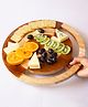Byora Homes Wooden Two Hued Cheese Platter - 800g
