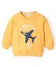 Babyhug Cotton Knit Full Sleeves Sweatshirt with Fighter Plane Graphics  - Yellow