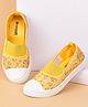 Cute Walk by Babyhug Slip On Casual Shoes With Floral Design- Yellow
