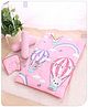Babyhug 100% Premium Cotton Baby Bedding Set Air Balloon Print- Pink