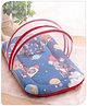 Babyhug Cotton Bedding Set with Mosquito Net Animal Astronaut Print - Navy Blue