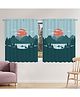 Right Gifting Digital Printed Eyelet Window Curtain For Kids Room - Pack Of 2