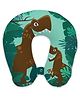 Right Gifting Digital Printed Dino Roar Recron Filled Neck Travel Pillow - Multicolor