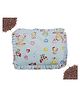 Cotton Head Shaping Mustard Seed Rai Head Shaping Baby Pillow Elephant Print - Sky blue